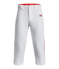 UA Utility Pro Piped Boys' Knicker Baseball Pants - White