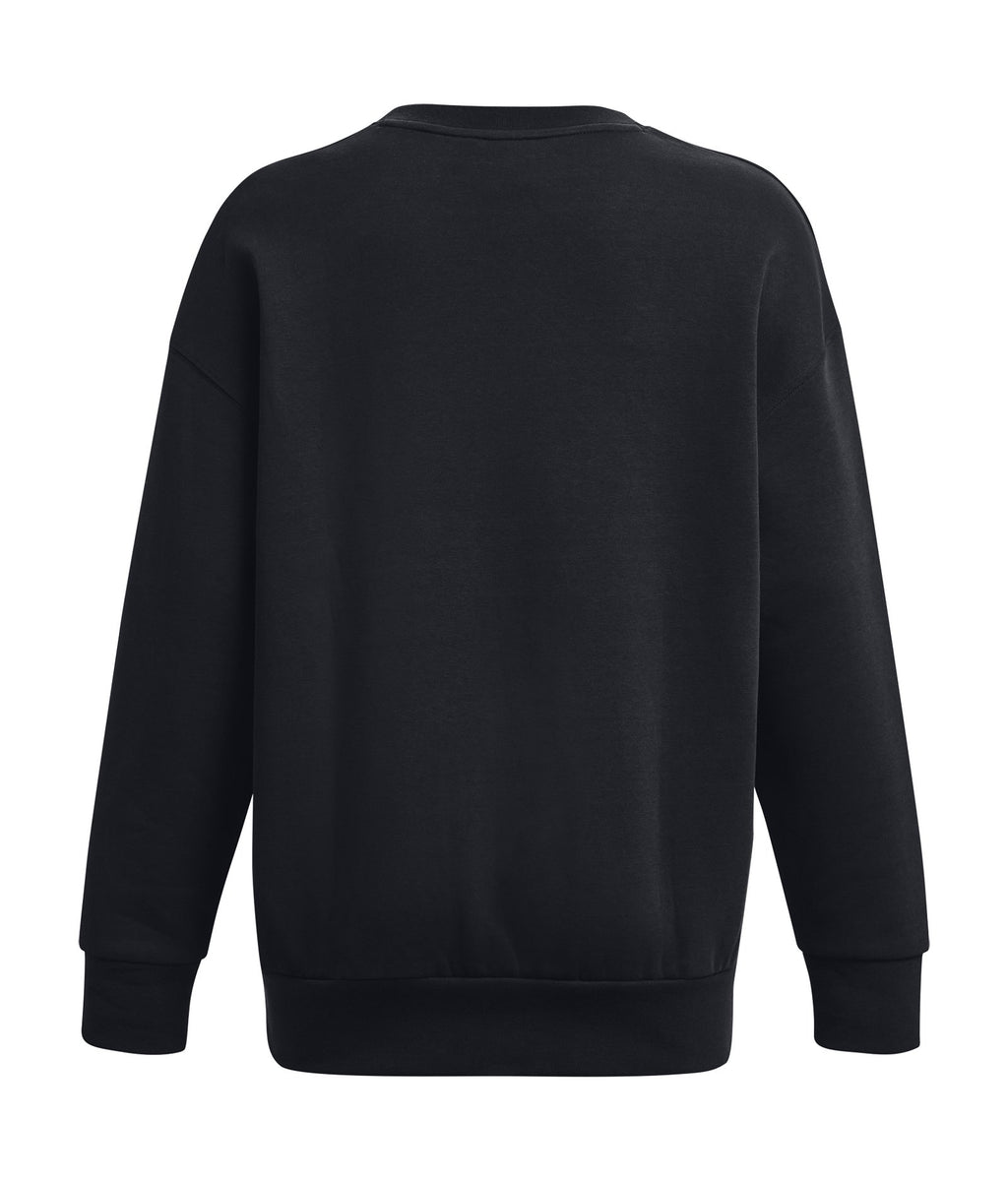 UA Icon Fleece Women's Oversized Crew - Black