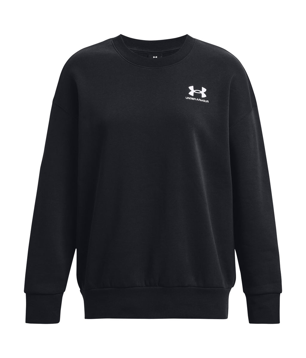 UA Icon Fleece Women's Oversized Crew - Black