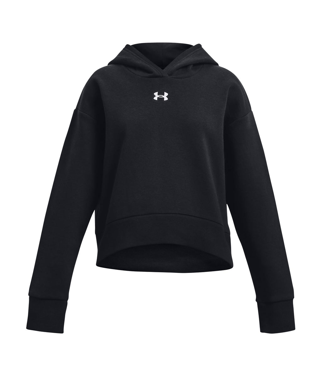 UA Rival Fleece Girls' Crop Hoodie - Gray