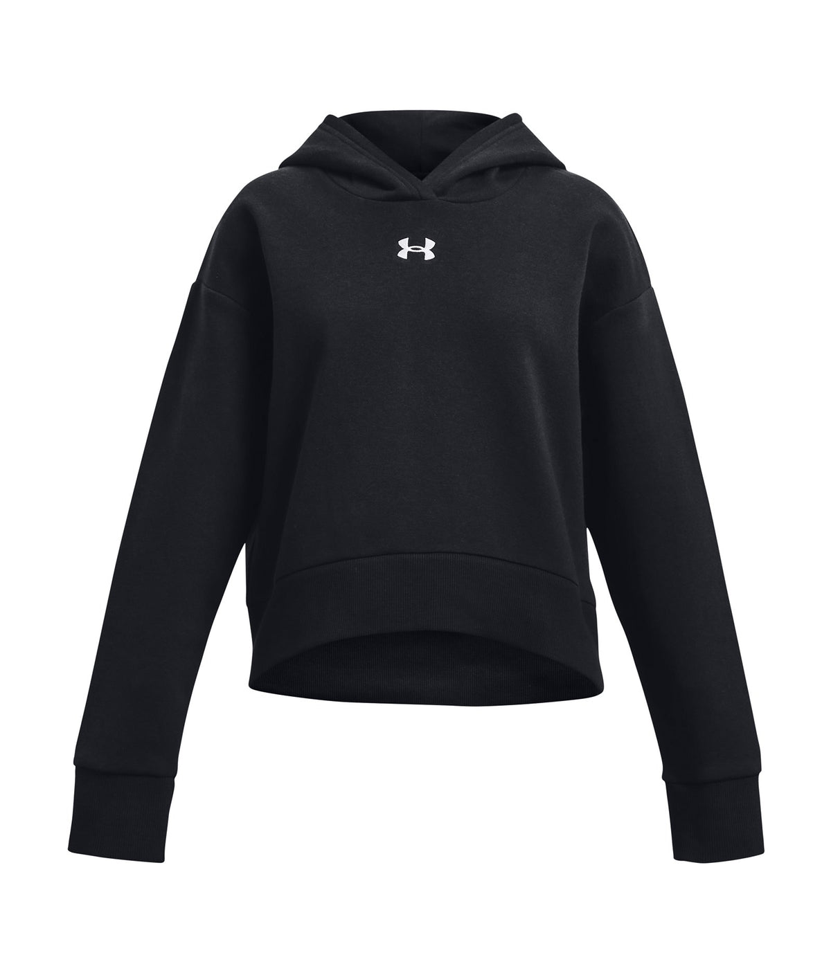 UA Rival Fleece Girls' Crop Hoodie - Gray