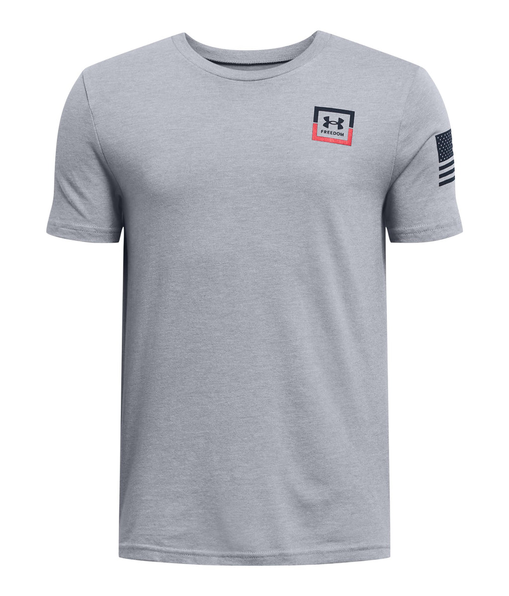 UA Freedom Flag Boys' T-Shirt - Gray