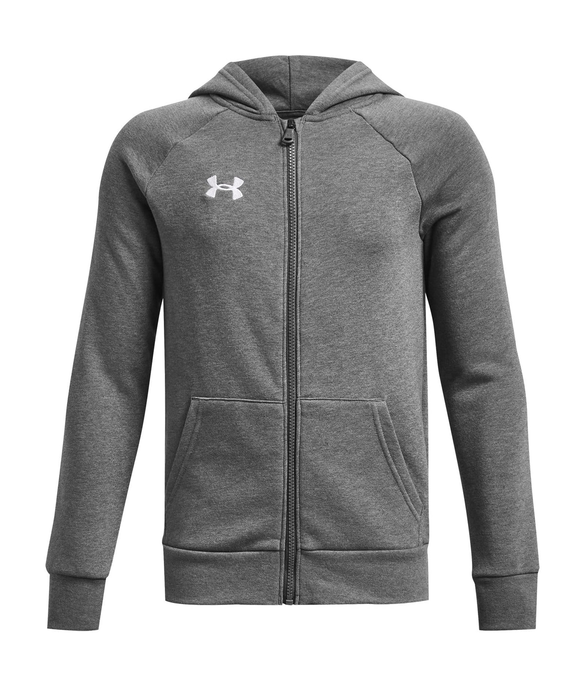 UA Rival Fleece Boys' Full-Zip Hoodie - Gray