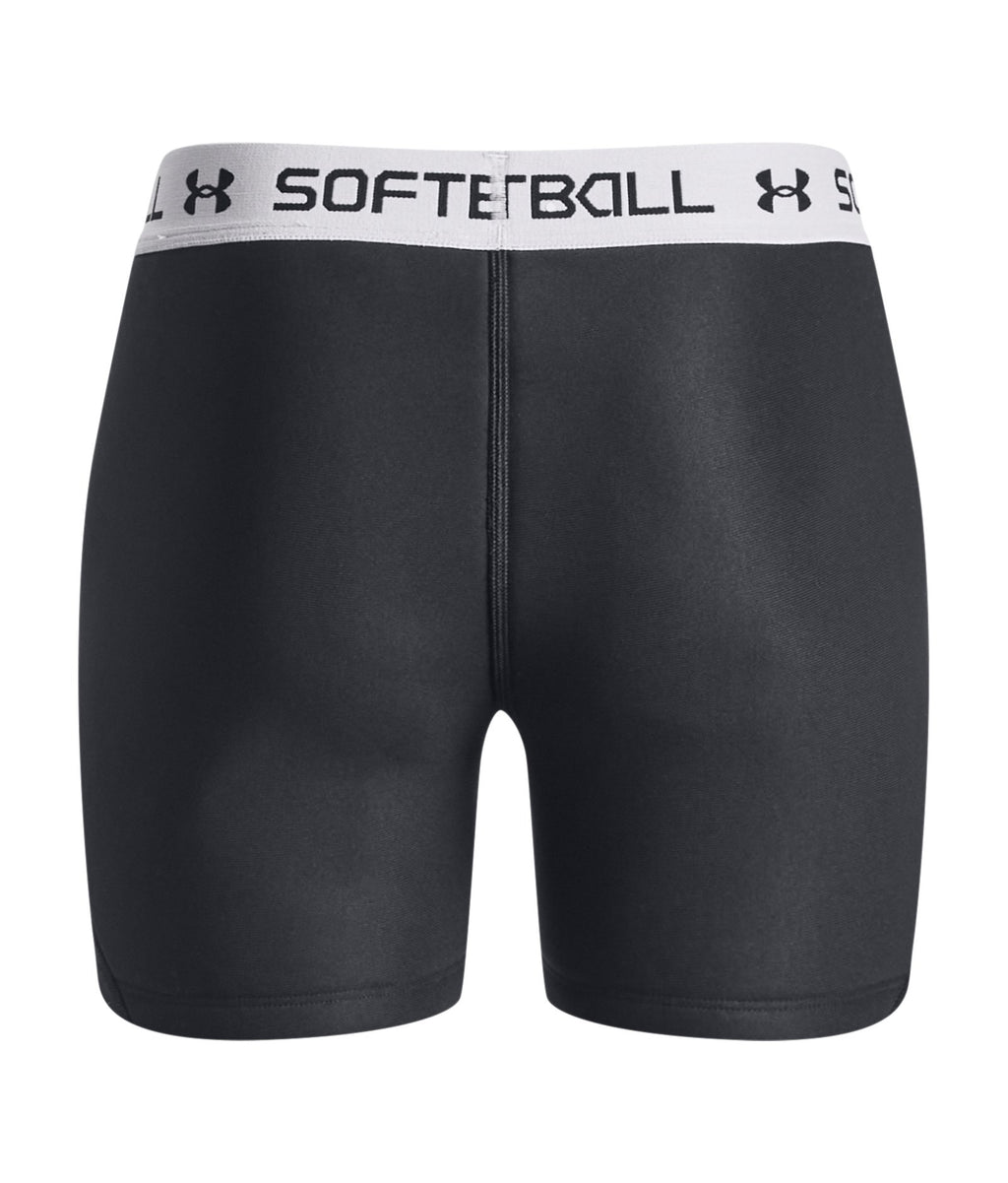 UA Utility Pro Girls' Slider Shorts - Black