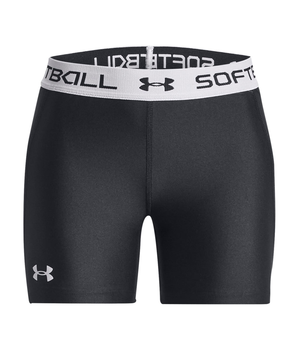 UA Utility Pro Girls' Slider Shorts - Black