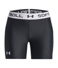 UA Utility Pro Girls' Slider Shorts - Black