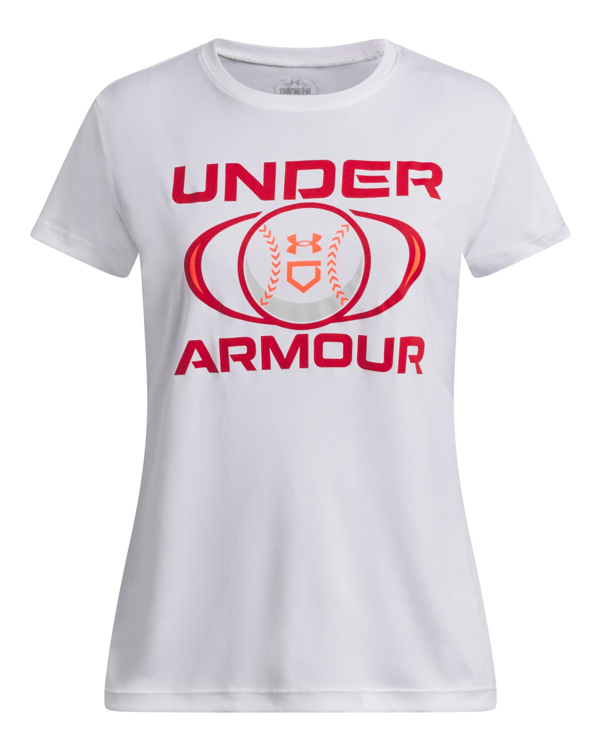 Girls' UA Velocity Softball Short Sleeve null - White