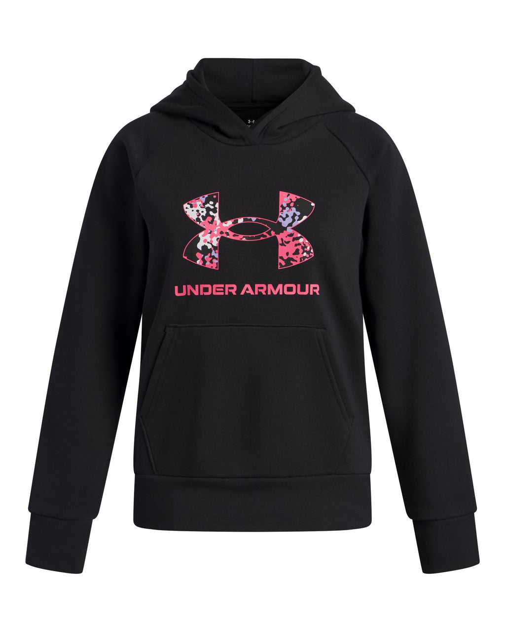 UA Rival Fleece Big Logo Print Fill Girls' Hoodie - Black