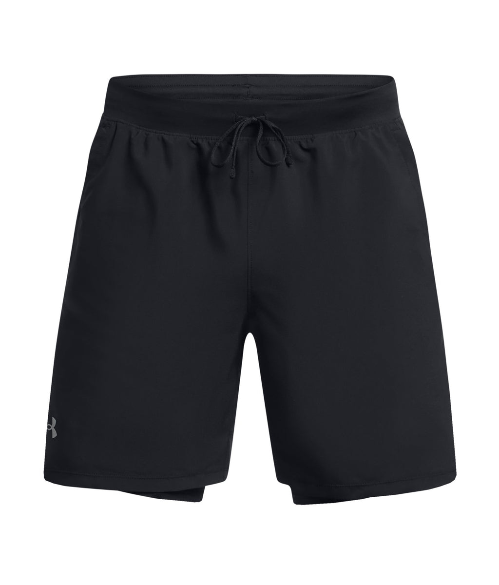 UA Launch Men's 2-in-1 7" Shorts - Black