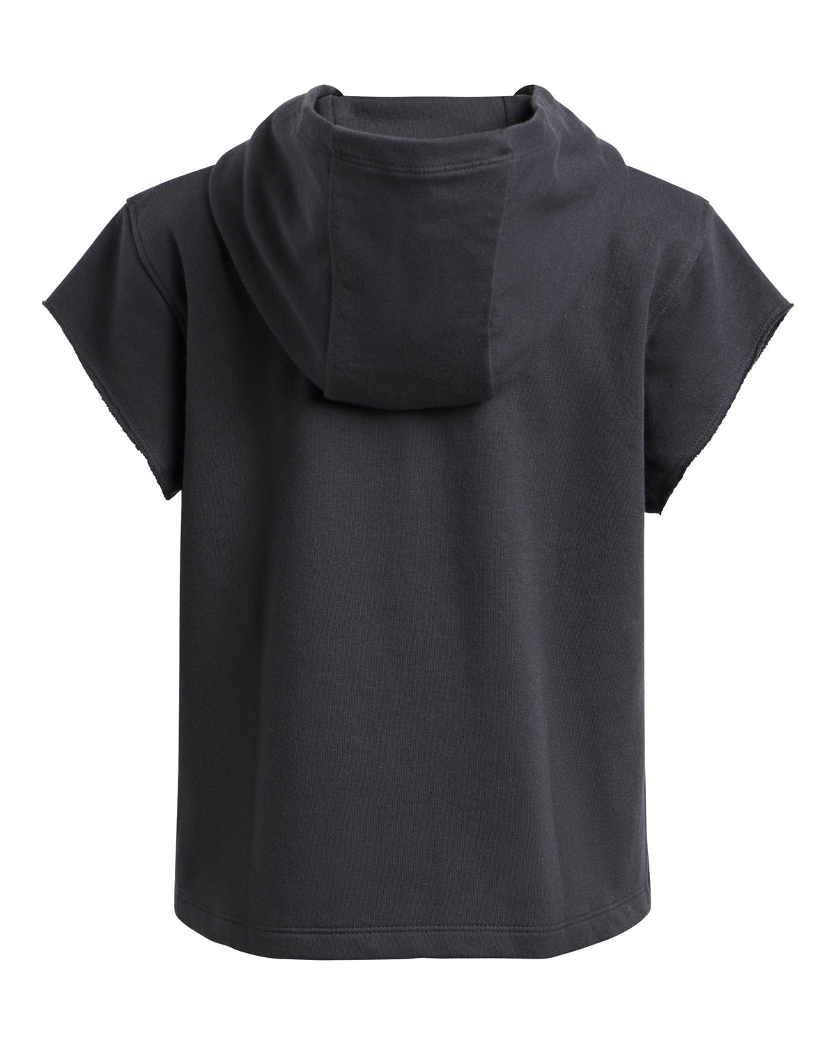 Girls' UA Rival Terry Short Sleeve Hoodie null - Black