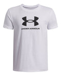 UA Logo Boys' Short Sleeve - White
