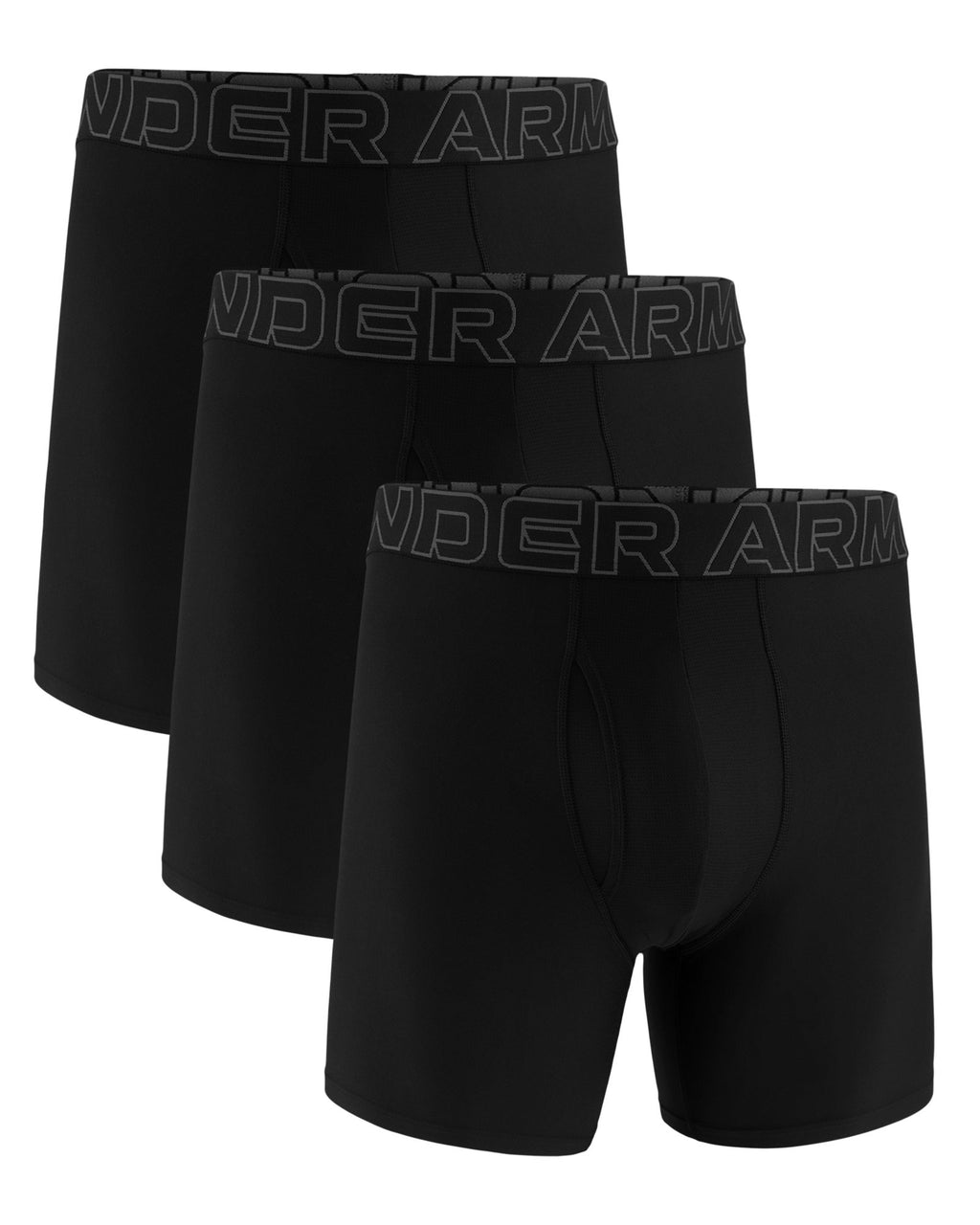 UA Performance Tech™ Men's 6" 3-Pack Boxerjock® - Black