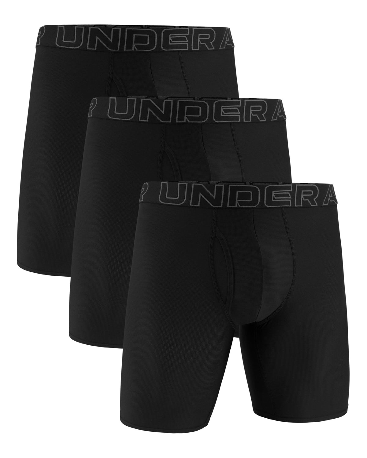 UA Performance Tech™ Mesh Men's 9" 3-Pack Boxerjock® - Black