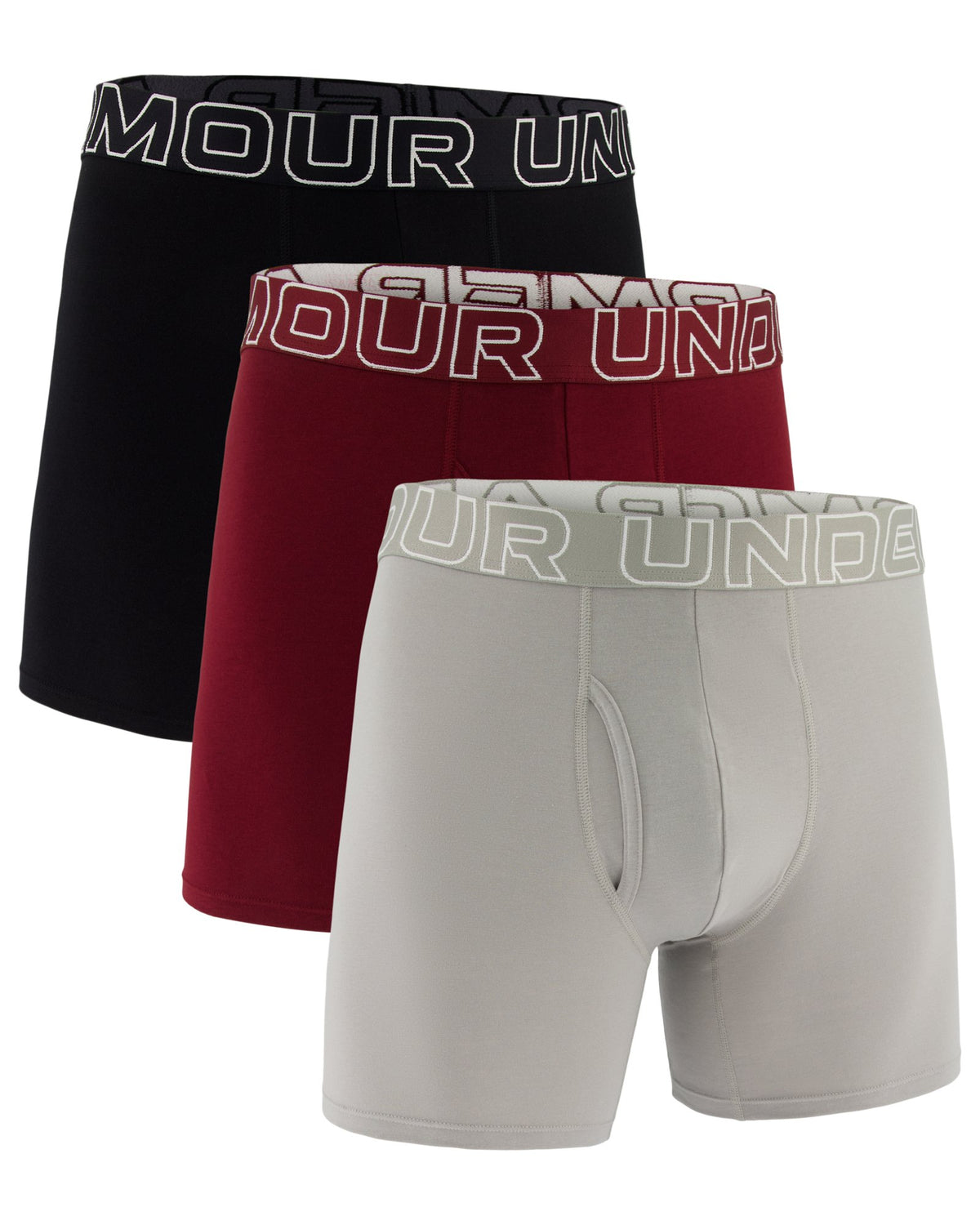 UA Performance Cotton Men's 6" 3-Pack Boxerjock® - Gray