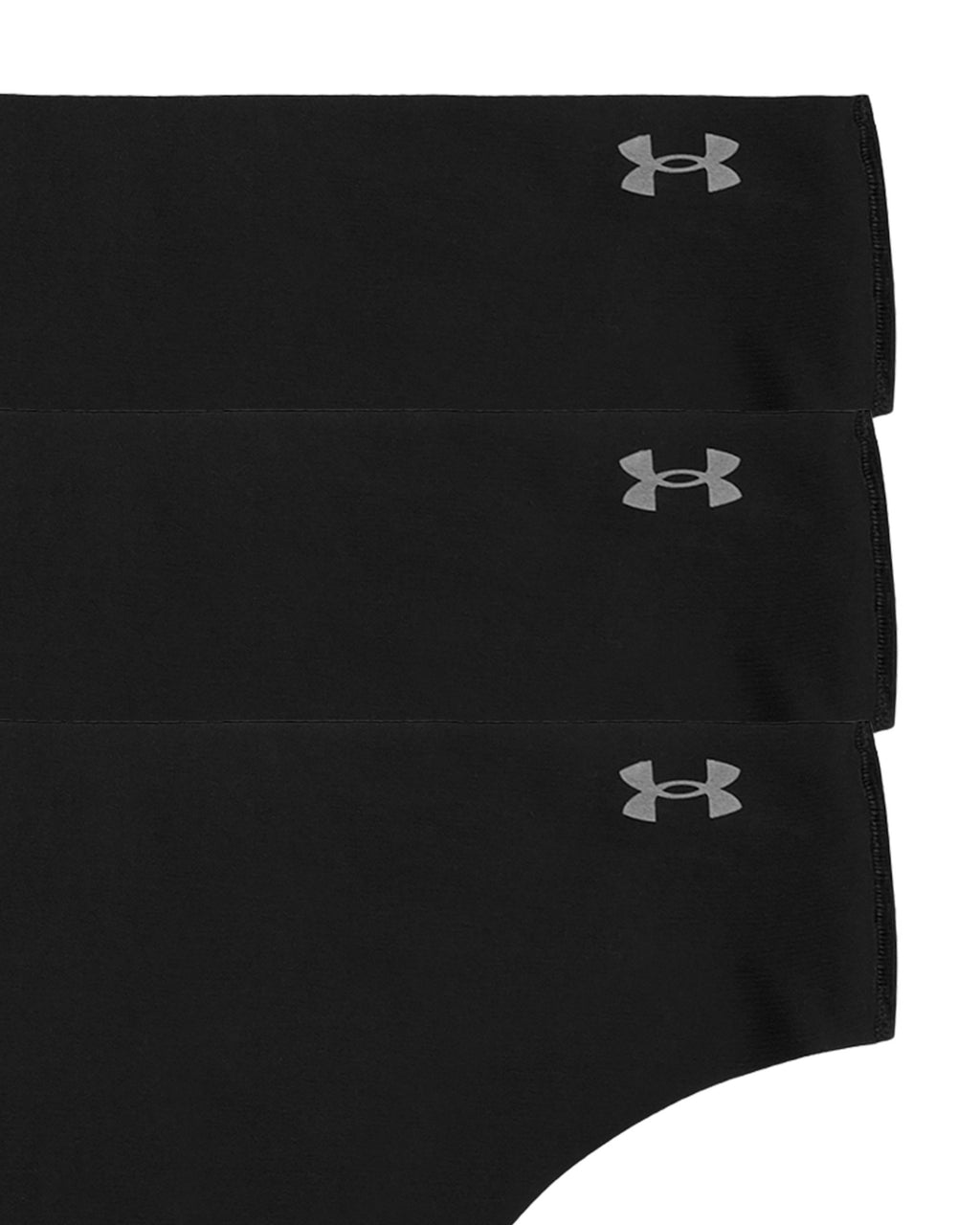 UA Pure Stretch Women's 3-Pack No Show Thong - Black