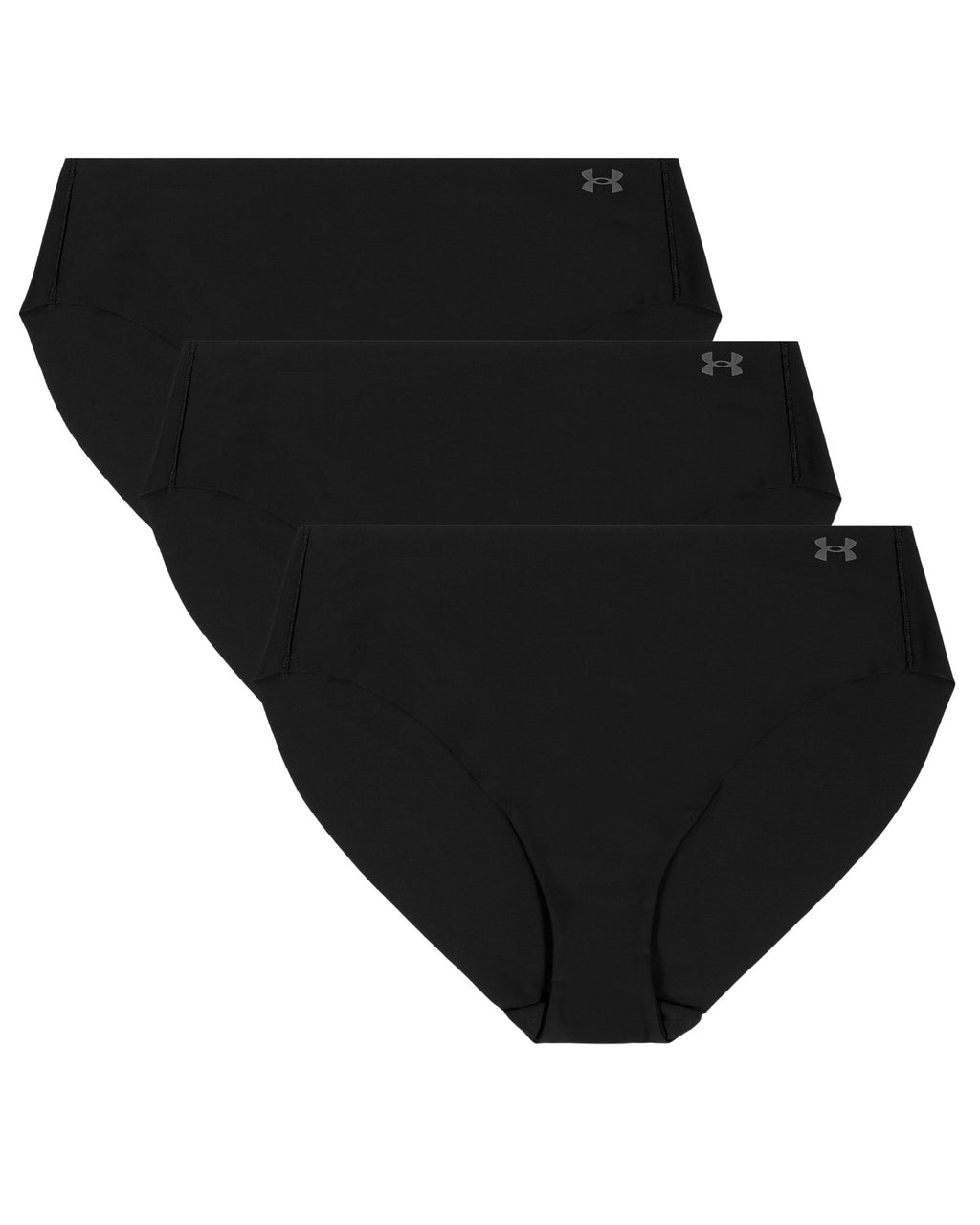 UA Pure Stretch Women's 3-Pack No Show Bikini - Black