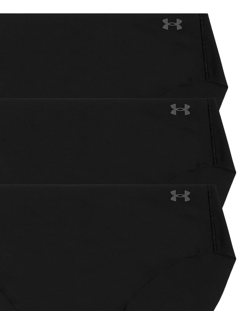 UA Pure Stretch Women's 3-Pack No Show Bikini - Black