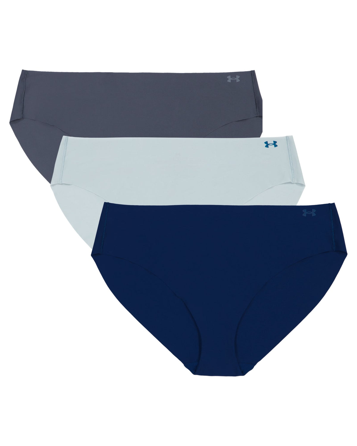 UA Pure Stretch Women's 3-Pack No Show Bikini - Gray