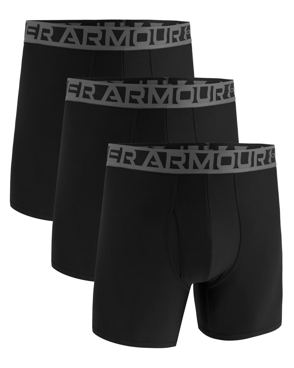 UA Essential Tech™ Men's 6" 3-Pack Boxerjock® - Black