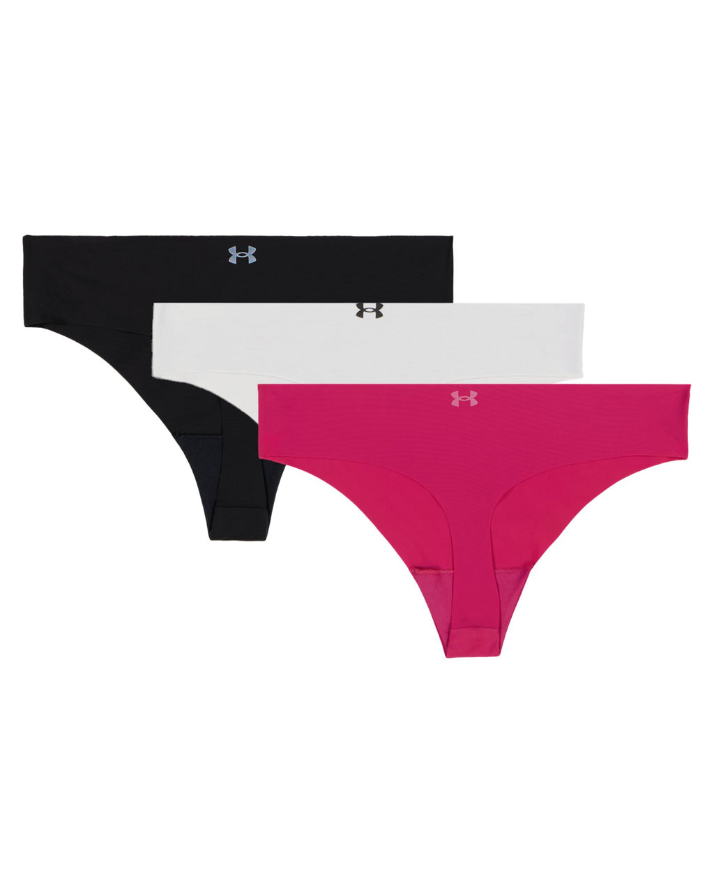UA Essential Stretch Women's 3-Pack No Show Thong - Brown