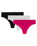 UA Essential Stretch Women's 3-Pack No Show Thong - Pink