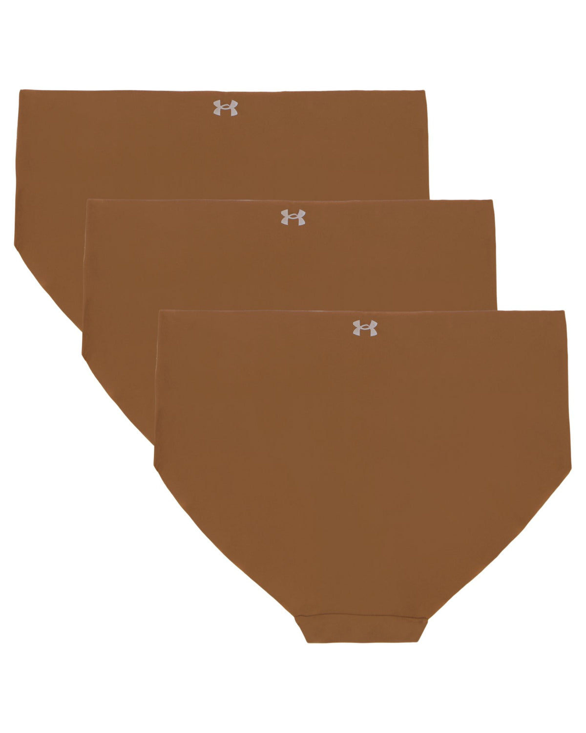 UA Essential Stretch Women's 3-Pack No Show Hipster Underwear - Brown