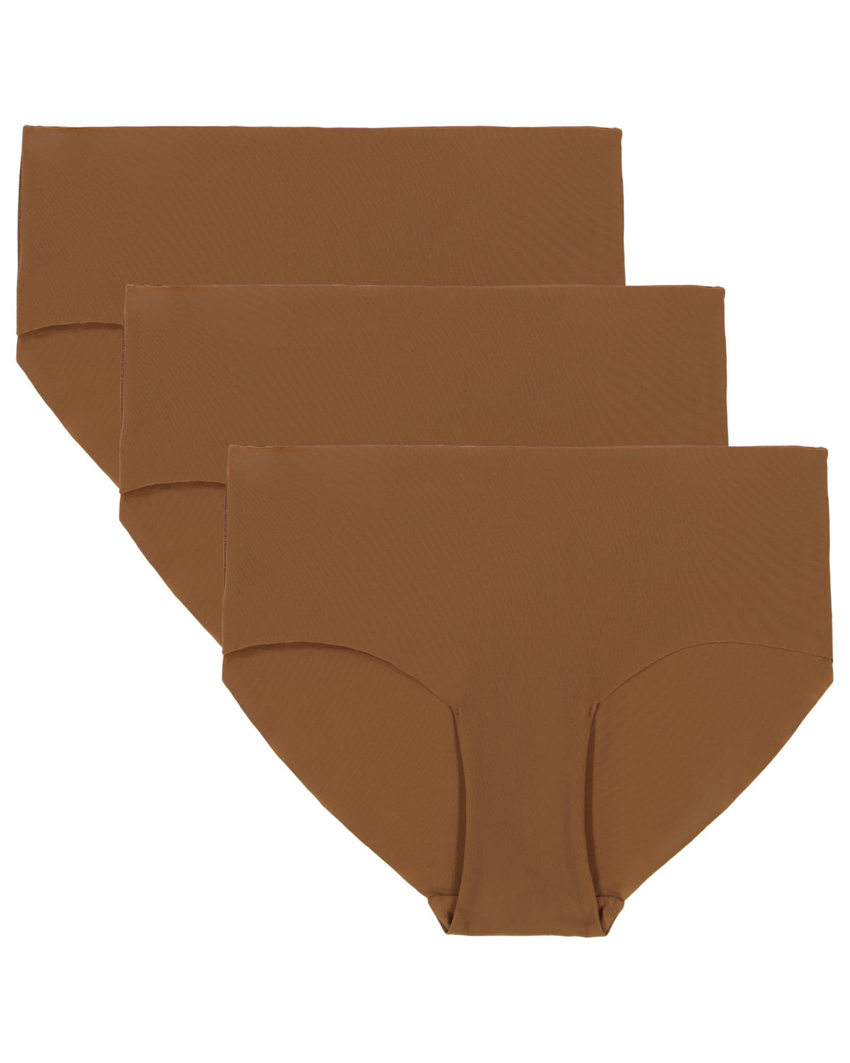 UA Essential Stretch Women's 3-Pack No Show Hipster Underwear - Brown