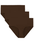 UA Essential Stretch Women's 3-Pack No Show Hipster Underwear - Brown