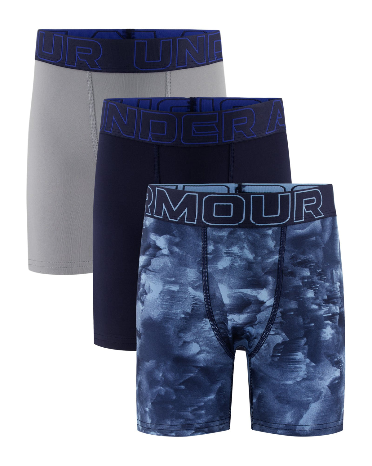 UA Performance Tech™ Printed Boys' 4" Boxerjock® - Blue