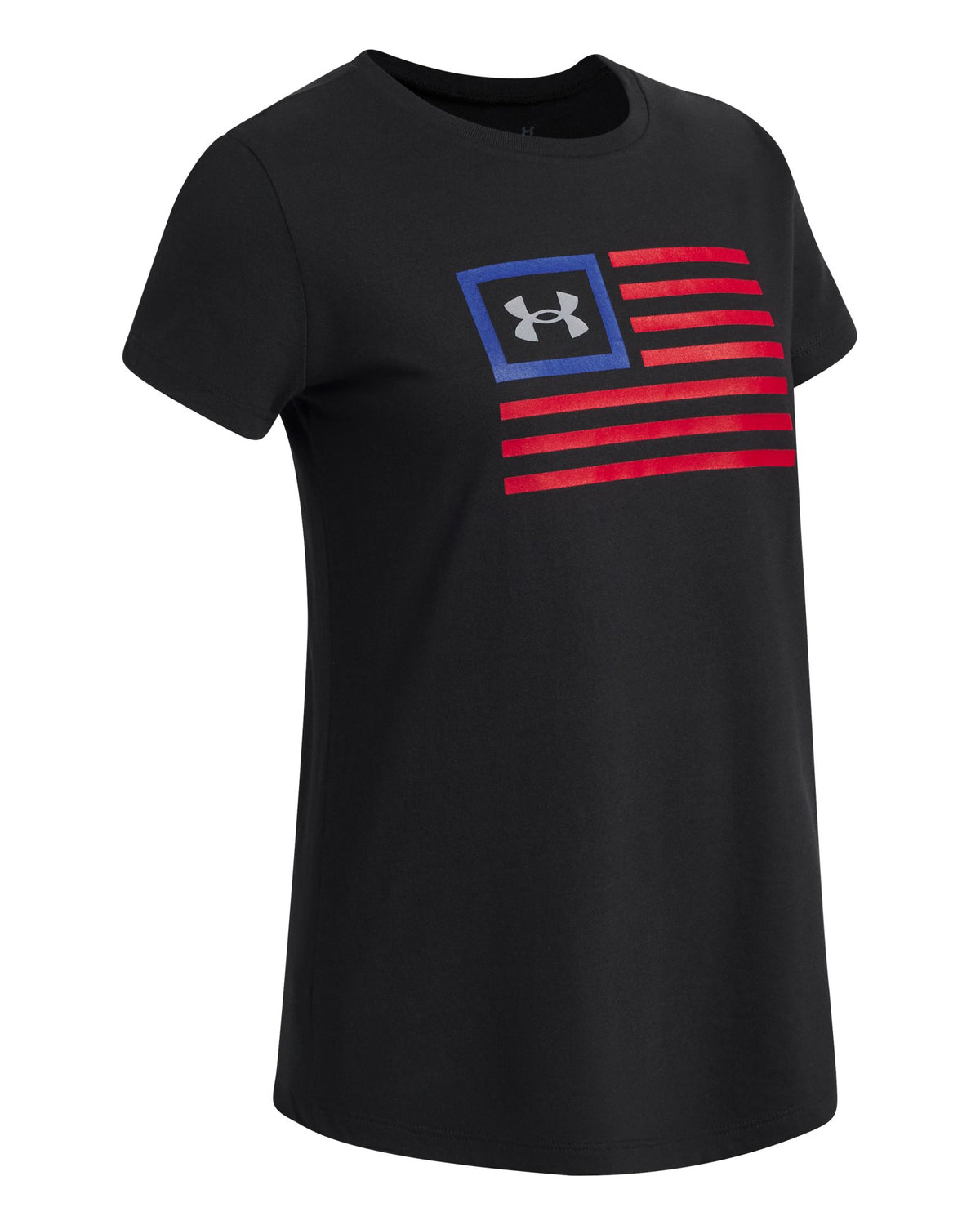 UA Freedom Flag New Girls' T-Shirt - Black