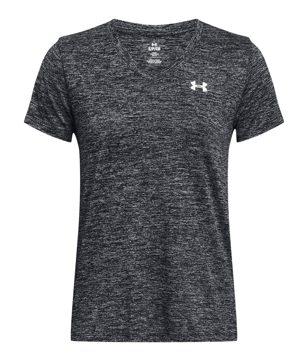 UA Tech™ Twist Women's V-Neck Short Sleeve - Black