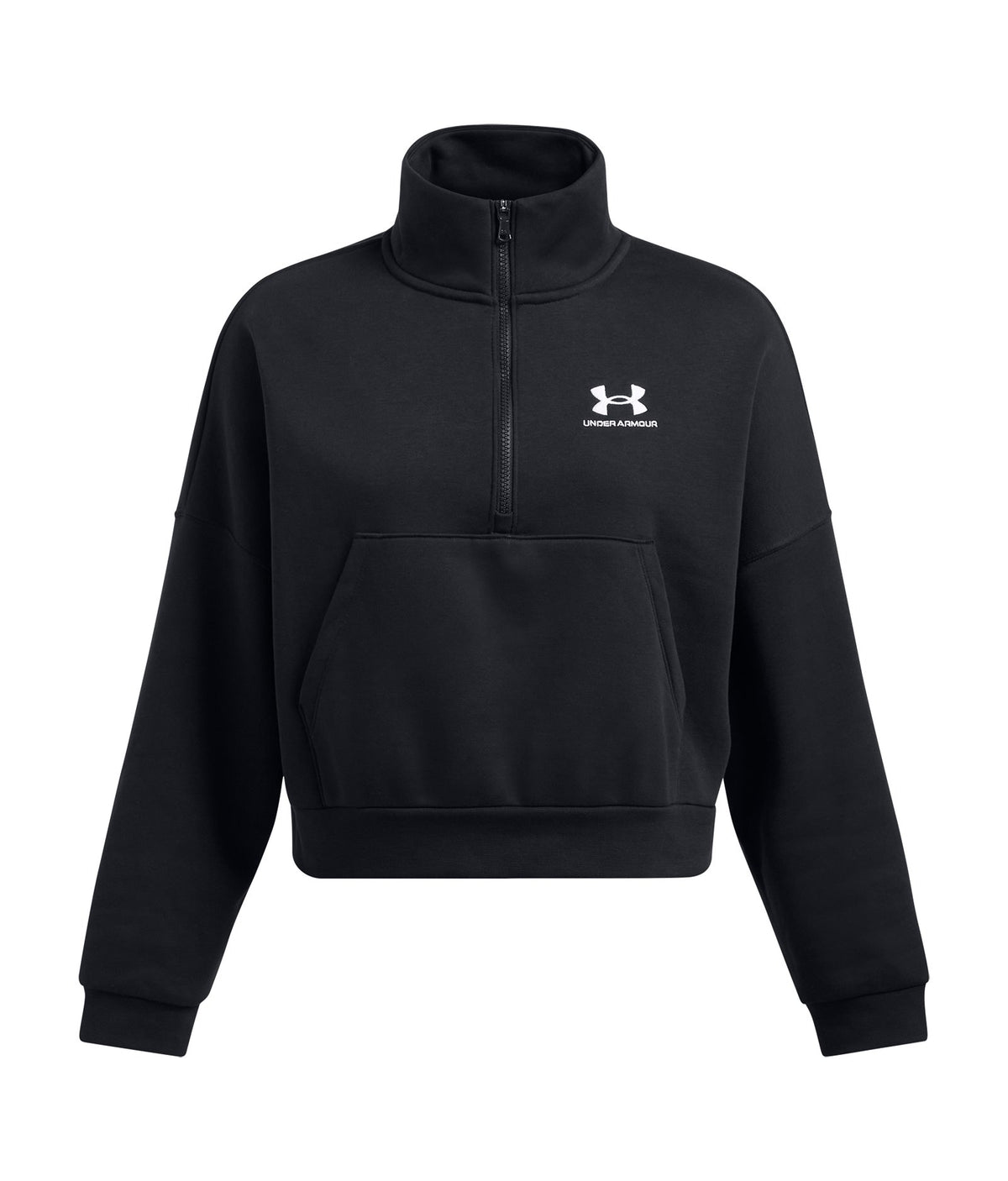 UA Icon Fleece Women's Oversized ½ Zip - Black