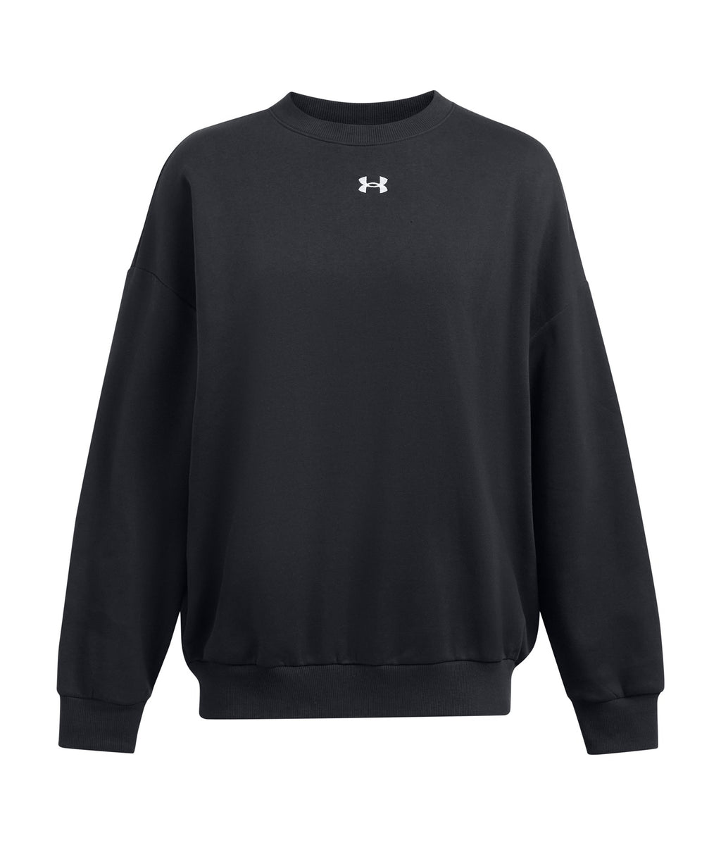 UA Rival Fleece Women's Oversized Crew - Black