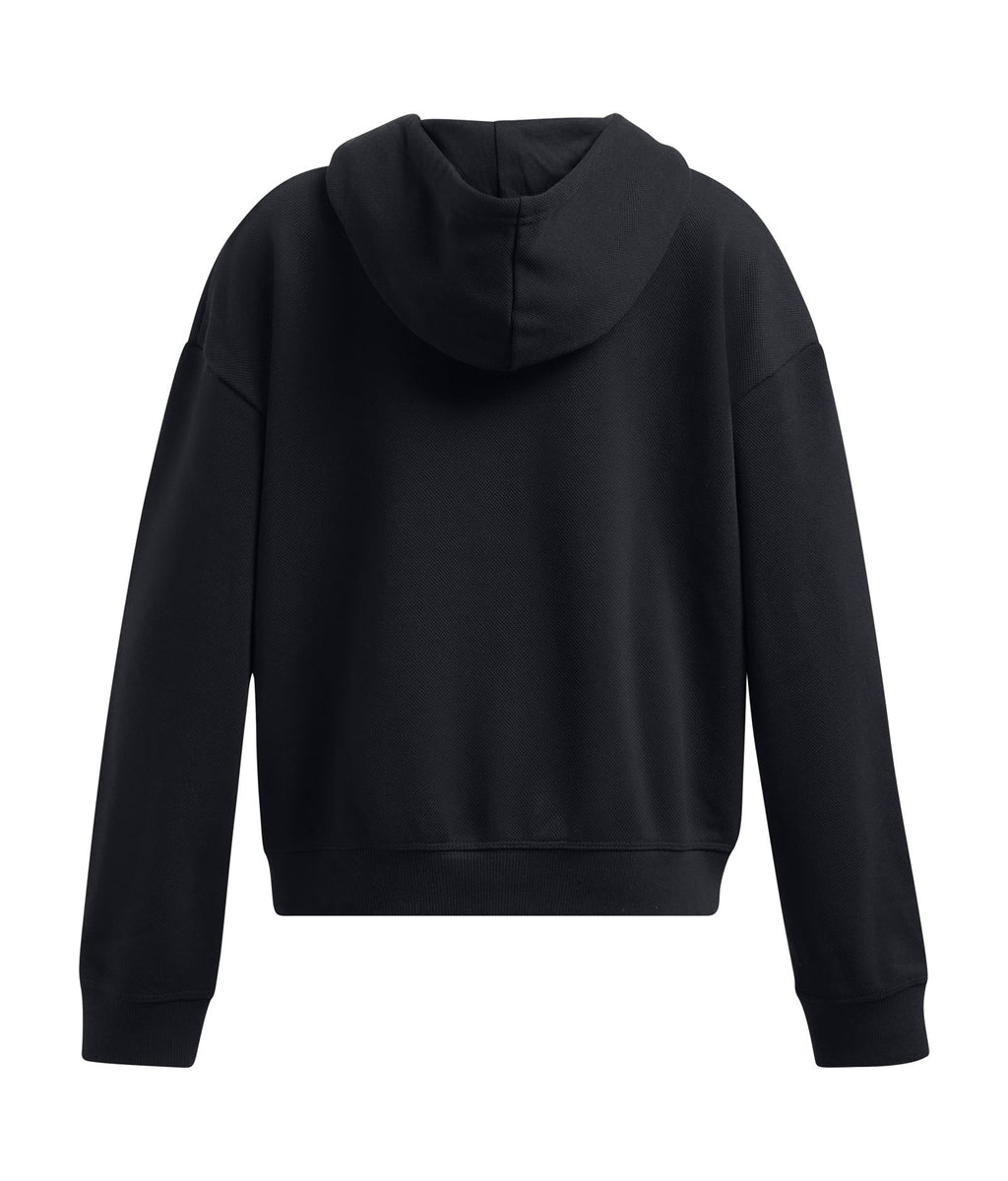 UA Rival Fleece Textured Girls' ½ Zip - Black
