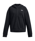 UA Rival Fleece Textured Girls' ½ Zip - Black