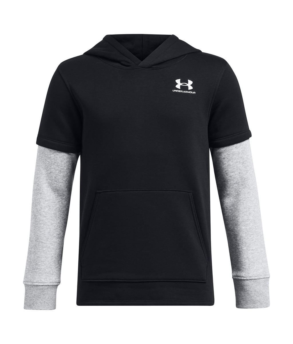 UA Icon Fleece Boys' Jersey Hoodie - Black