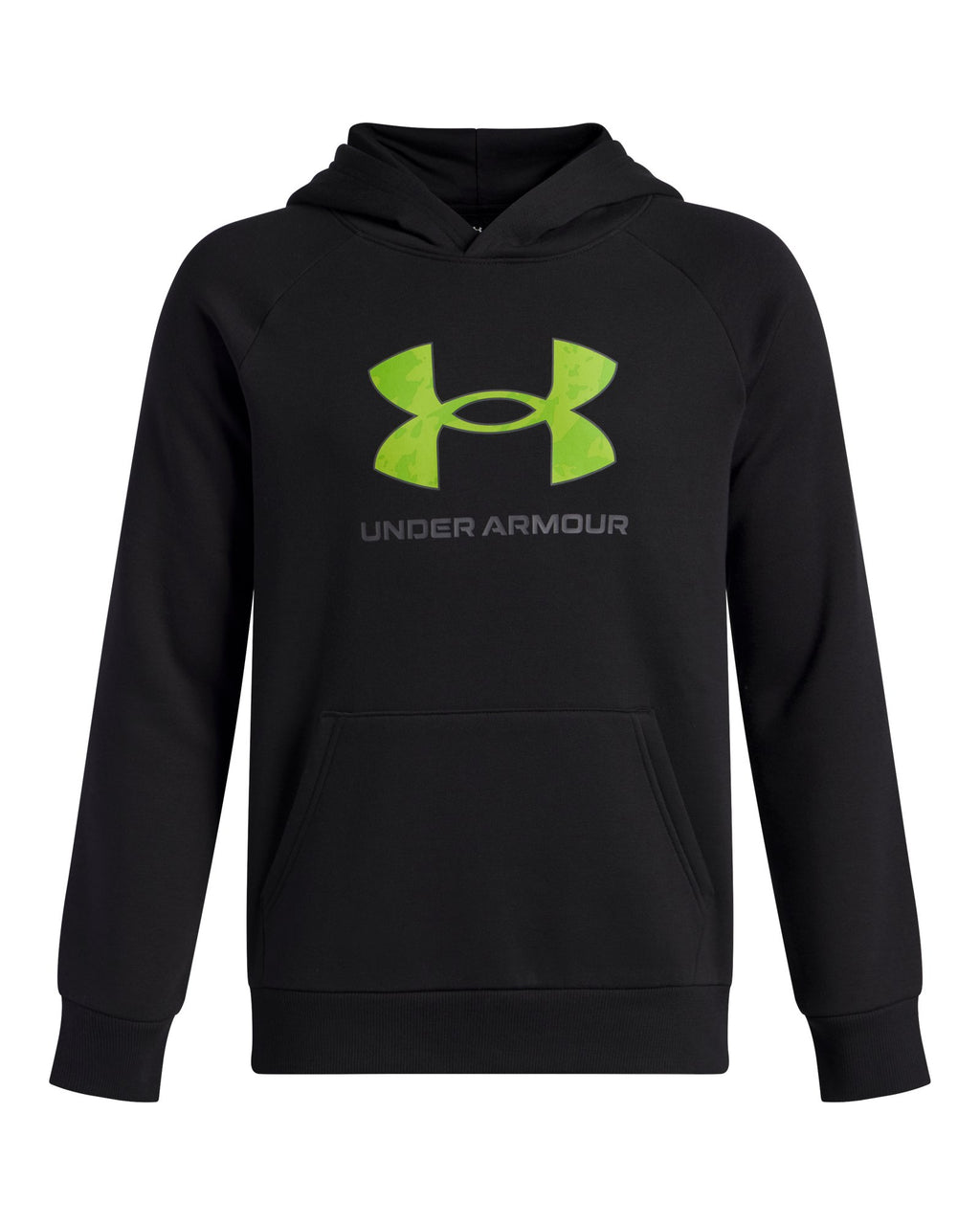 UA Rival Fleece Big Logo Print Fill Boys' Hoodie - Black