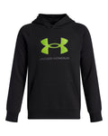UA Rival Fleece Big Logo Print Fill Boys' Hoodie - Black