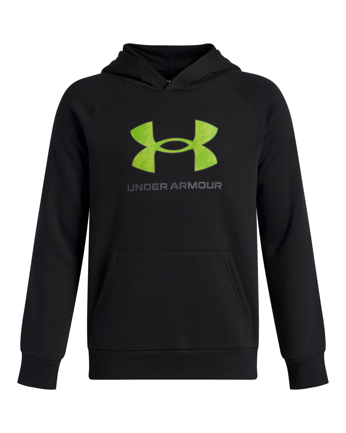 UA Rival Fleece Big Logo Print Fill Boys' Hoodie - Black