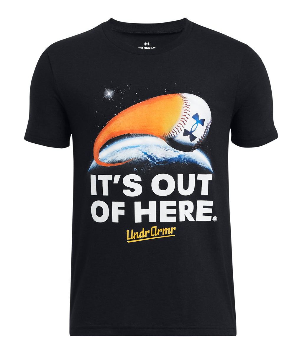 UA Out Of Here Boys' Baseball Short Sleeve - Black