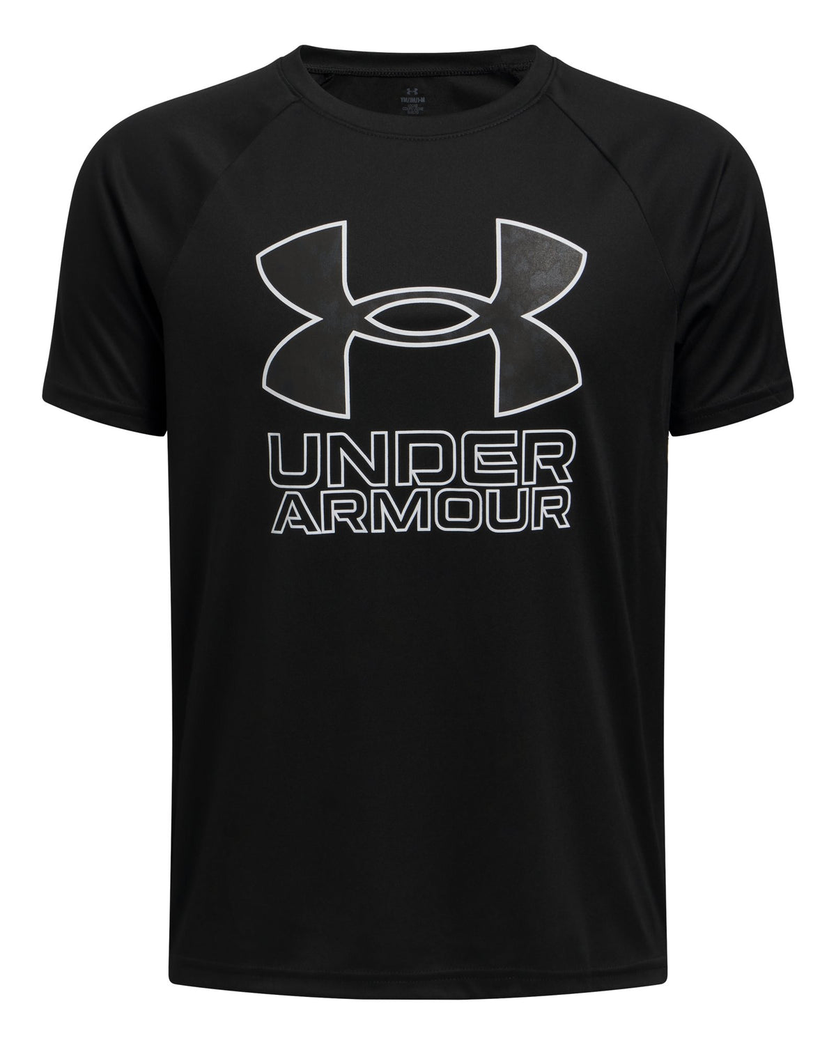 UA Tech™ Hybrid Print Boys' Short Sleeve - Black