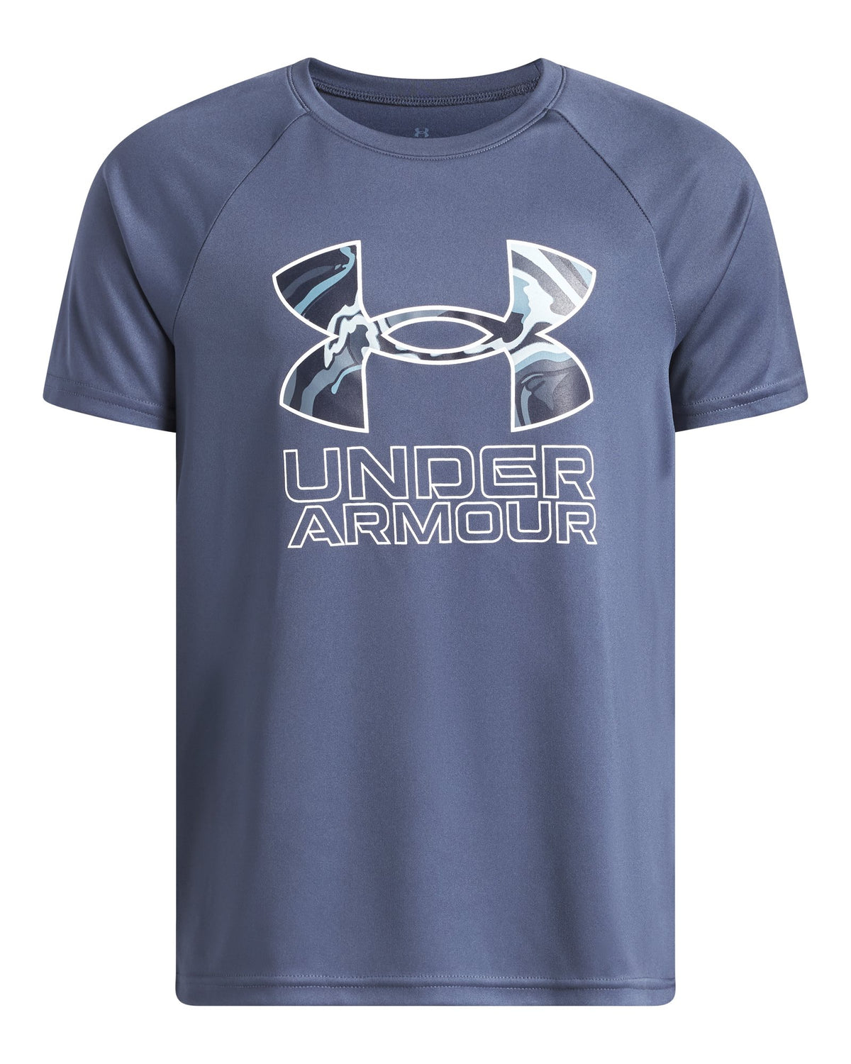 UA Tech™ Hybrid Print Boys' Short Sleeve - Gray