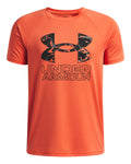 UA Tech™ Hybrid Print Boys' Short Sleeve - Red