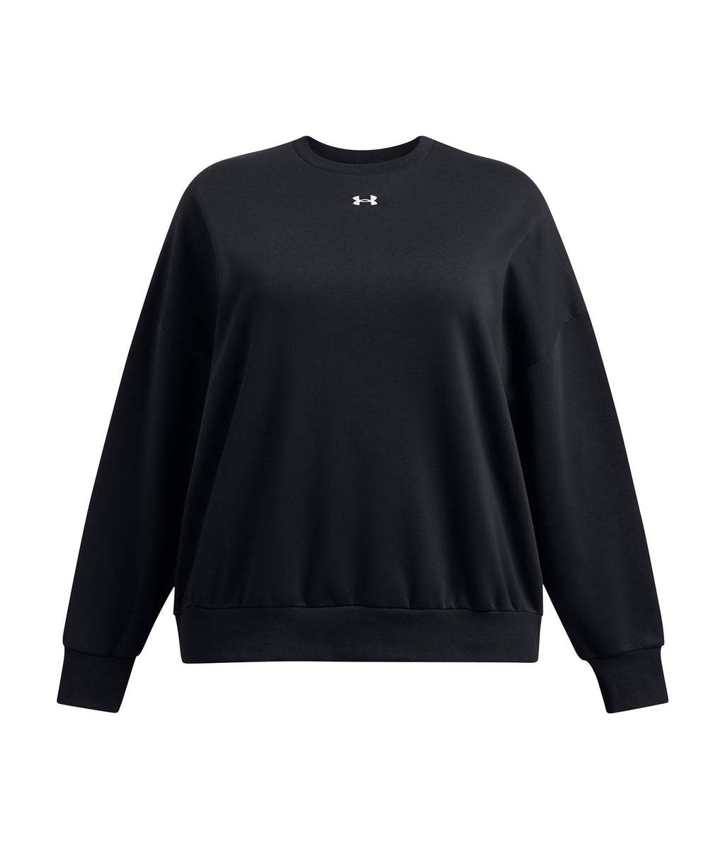 UA Rival Fleece Women's Oversized Crew - Black