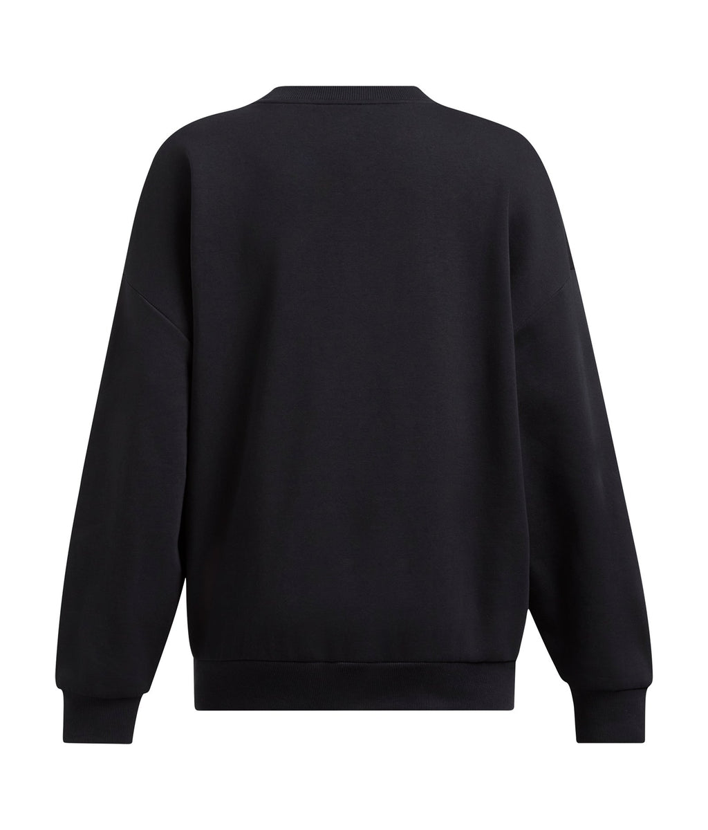 UA Rival Fleece Women's Oversized Crew - Black