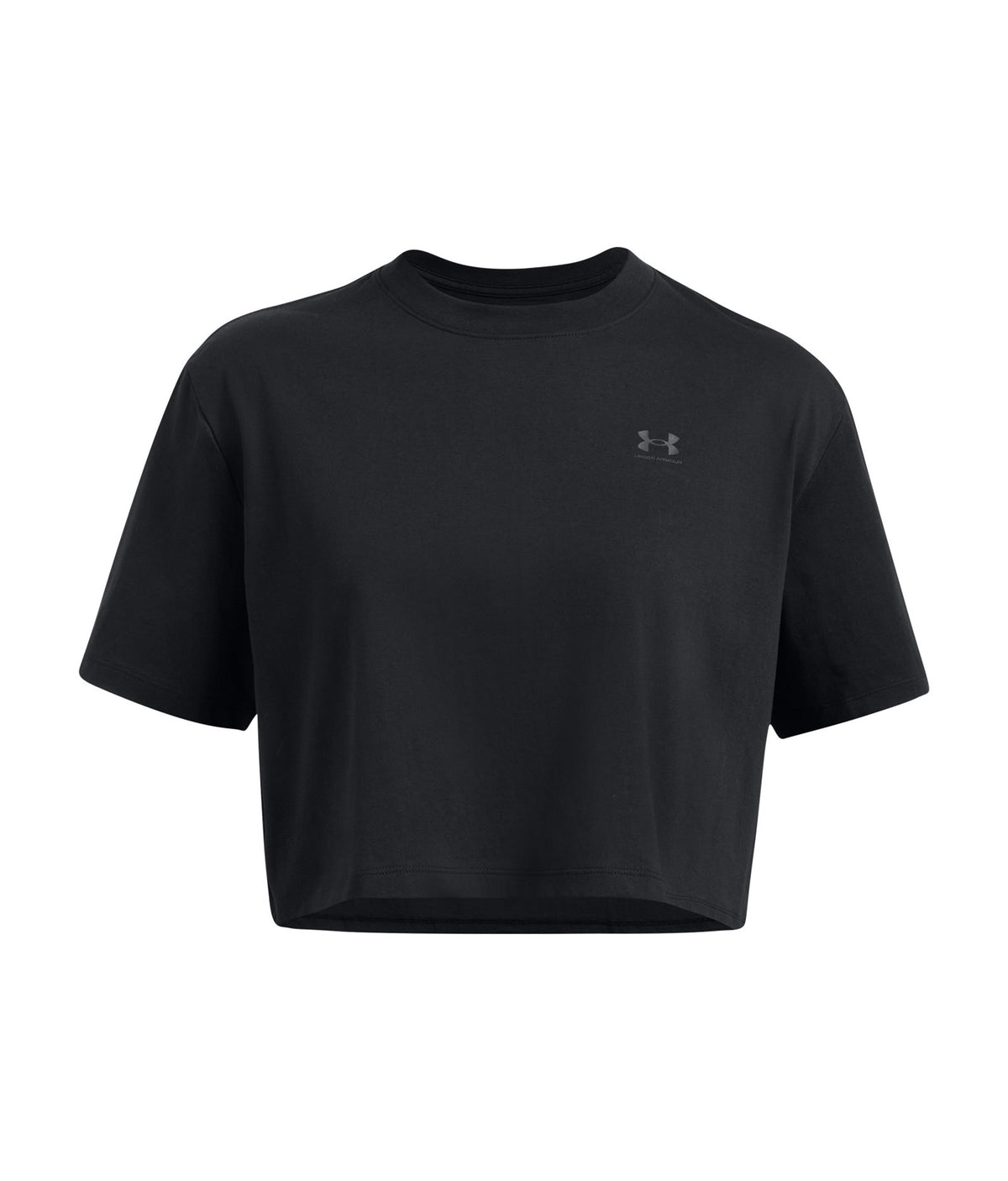 UA Boxy Crop Simple Women's Short Sleeve - Black