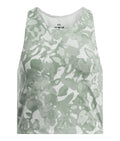 UA Motion Printed Girls' Crop Tank - Green