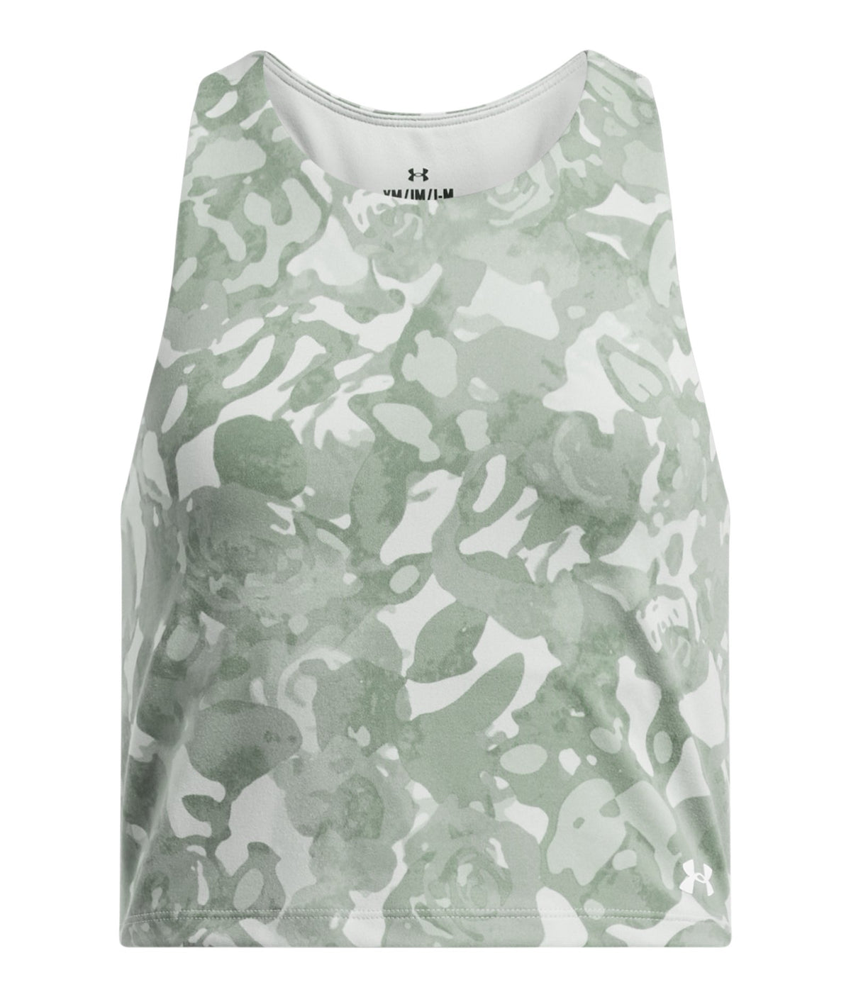 UA Motion Printed Girls' Crop Tank - Green