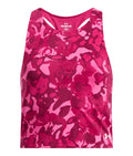 UA Motion Printed Girls' Crop Tank - Pink