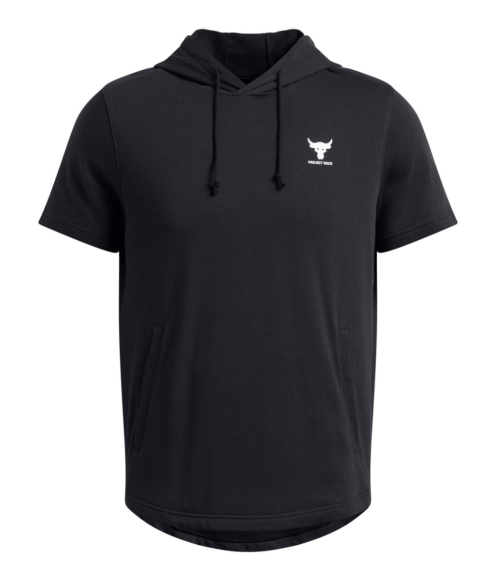 Project Rock Terry Men's Short Sleeve Hoodie - Black